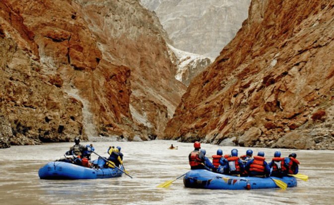 River Rafting In Ladakh In Hindi