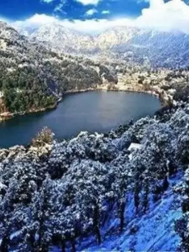 Aerial View Of Nainital After Snowfall